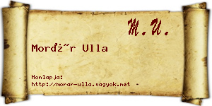 Morár Ulla névjegykártya